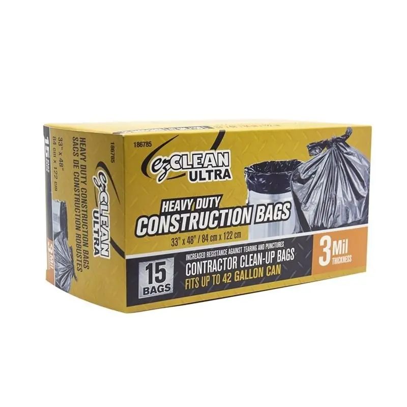 15-Pack Black Garbage Bags – 33 X 48 Inches, 3 Mil Thickness 1