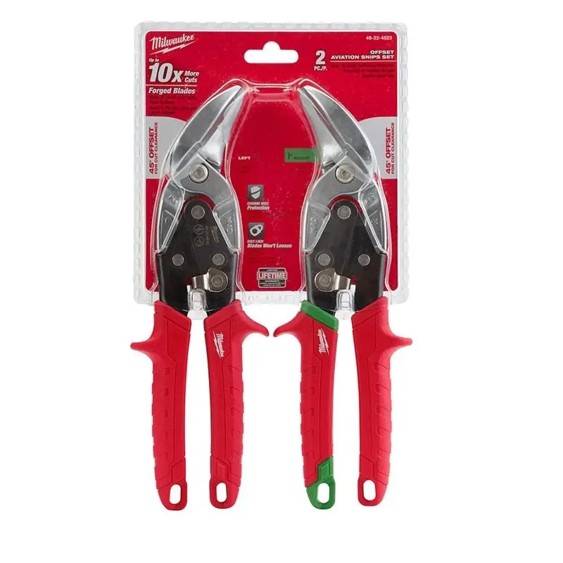 2-Piece Offset Aviation Snip Set For Sheet Metal Work 1