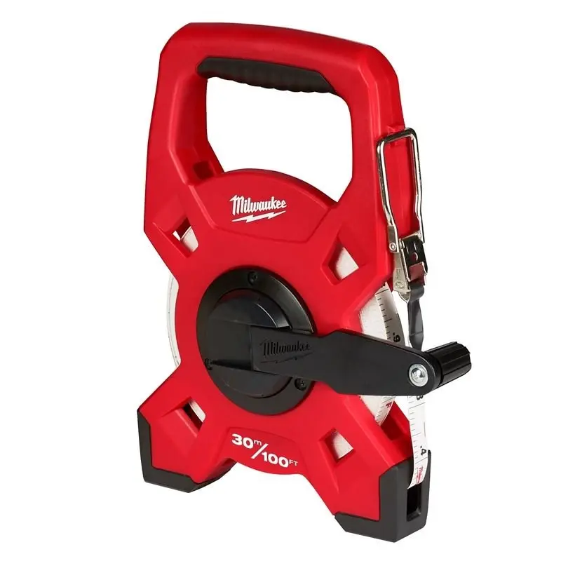 30-Meter Fiberglass Open-Reel Tape Measure – 100-Foot Long, Non-Conductive 1