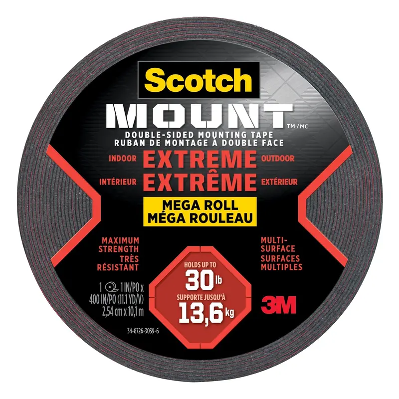 3M Scotch-Mount Extreme Double-Sided Tape – Mega Roll For Heavy-Duty Mounting 1