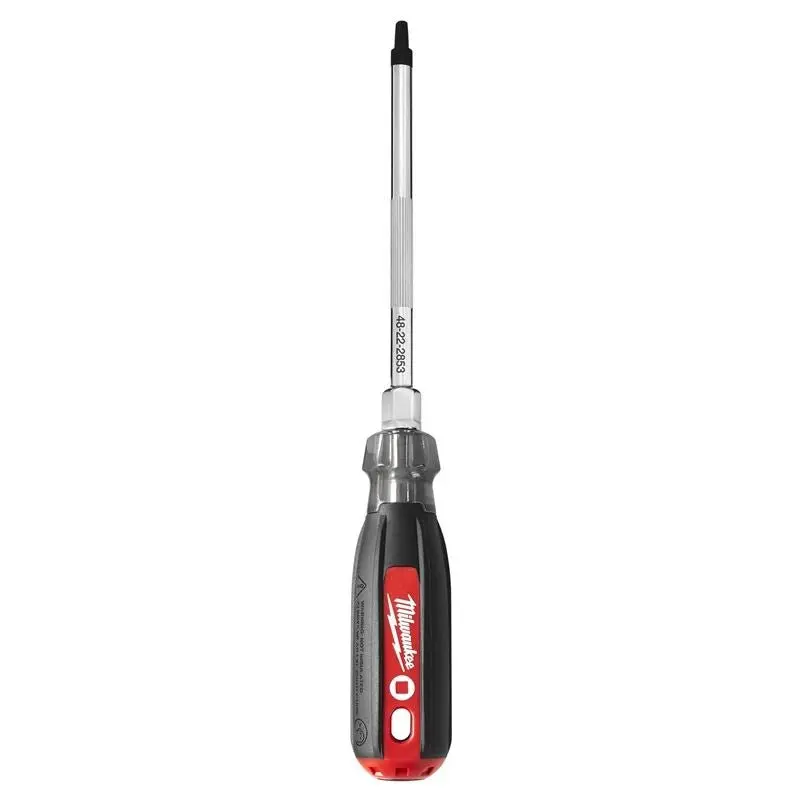 6-Inch Cushion-Grip Square Screwdriver – #3 Tip, Shock-Absorbing Handle 1