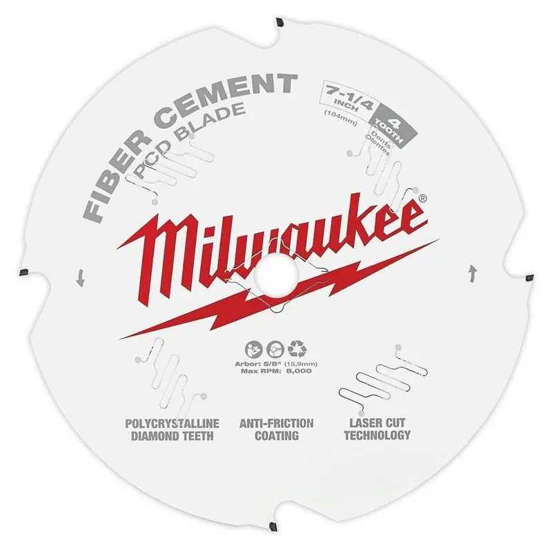 7-1/4-Inch Pcd-Coated Fiber Cement Circular Saw Blade – Model 48-40-7000 1