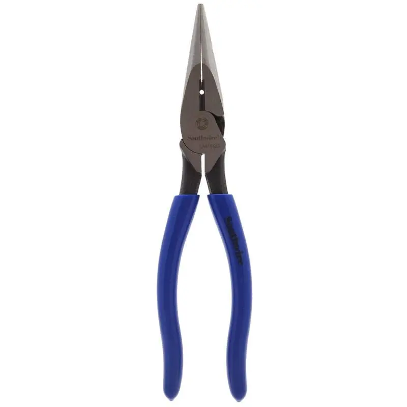 8-Inch Heavy-Duty Long-Nose Pliers With Side Cutter, Wire Stripper, And Ergonomic Dipped Handles 1