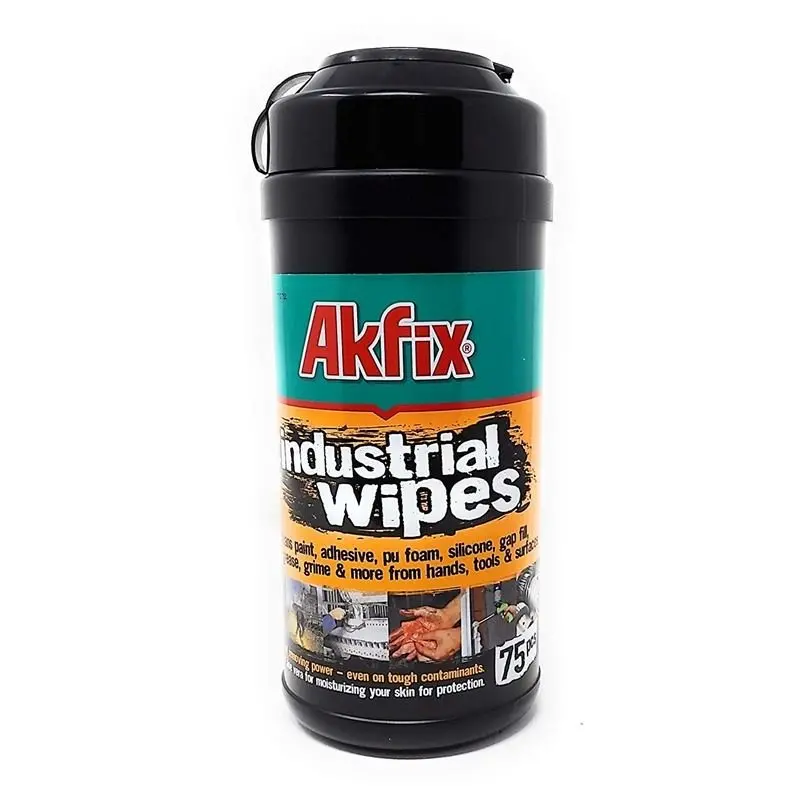 Akfix Industrial Cleaning Wipes – 75-Count Canister 1