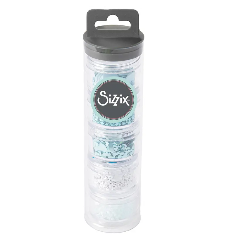 Arctic Sky Sequins & Beads Set – 5-Piece Cool Blue-Toned Craft Embellishment Pack 1