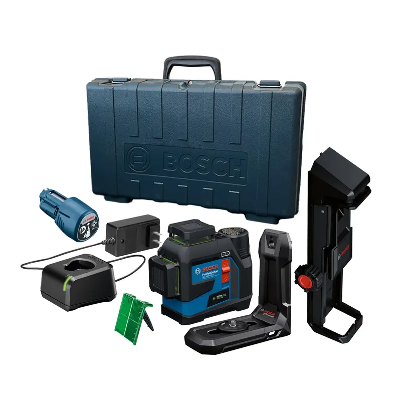 Bosch Gll330-42Cgl 12V Green-Beam 360° Laser Level – Three-Plane Alignment With 12V Battery Included 1