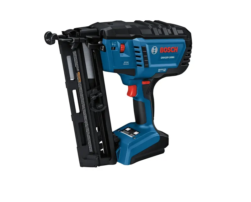 Bosch Gnh18V-16Man 18V Brushless Angled Finish Nailer – 16-Gauge Cordless Nail Gun (Bare Tool) 1