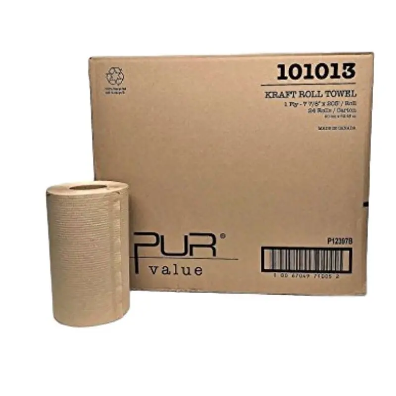 Brown Industrial-Grade Paper Towels – 12-Roll Pack 1