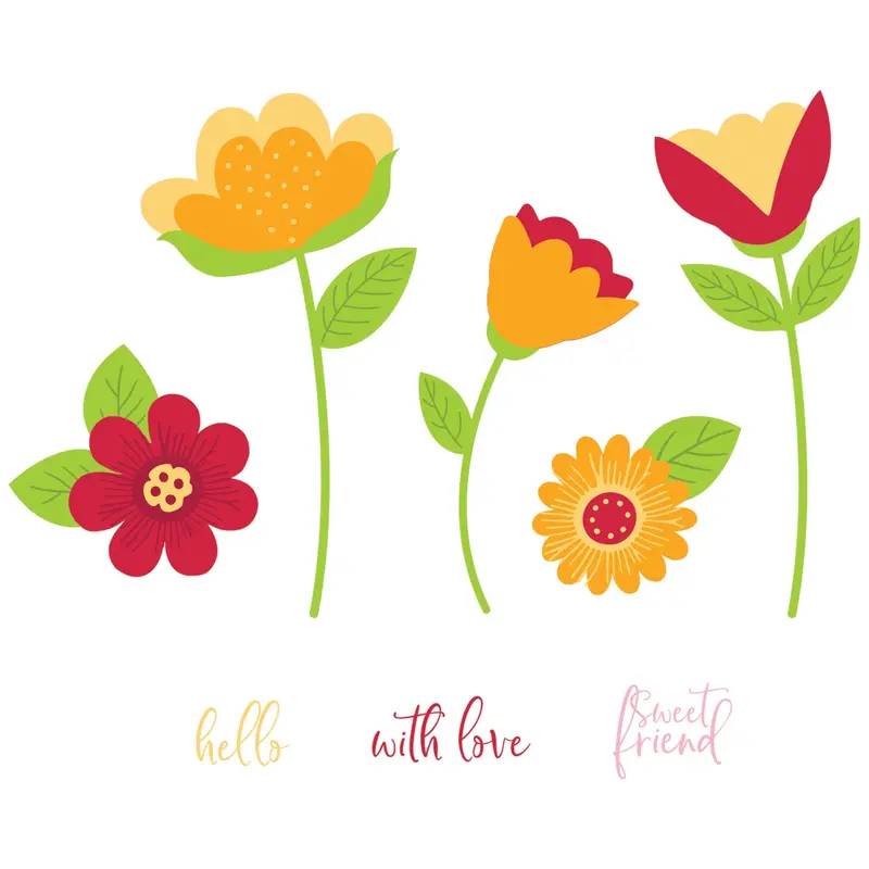 Catherine Pooler Whimsy Bloom Clear Stamps – 22-Piece Set #1 1