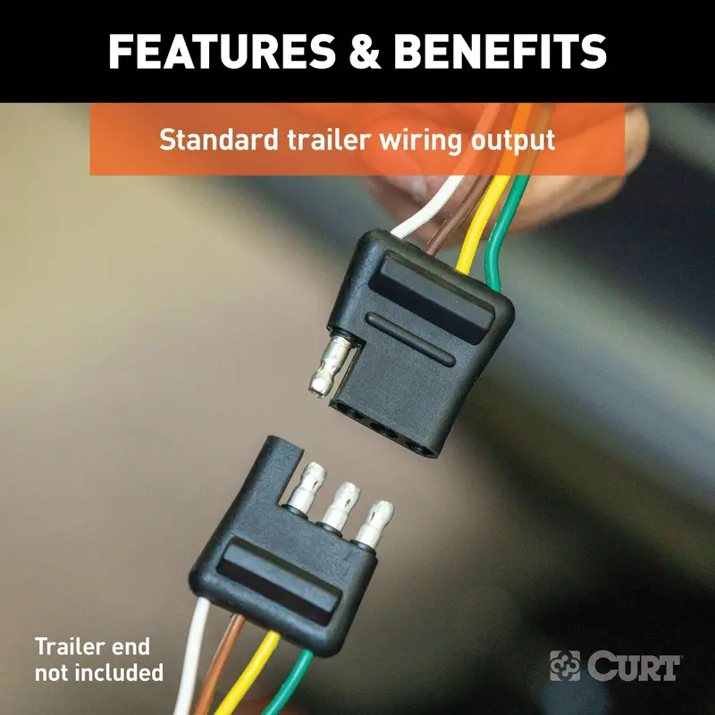 Curt Custom 4-Pin Wiring Harness – Honda Accord/Crosstour & Acura Rdx Tow Package Adapter (56008) 1