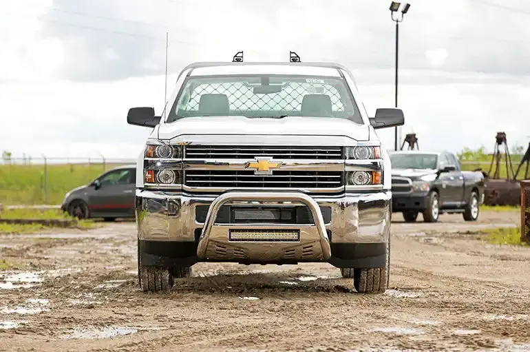 Dee Zee Dz504396 Stainless Steel Bull Bar – Durable Front Protection For Trucks 1