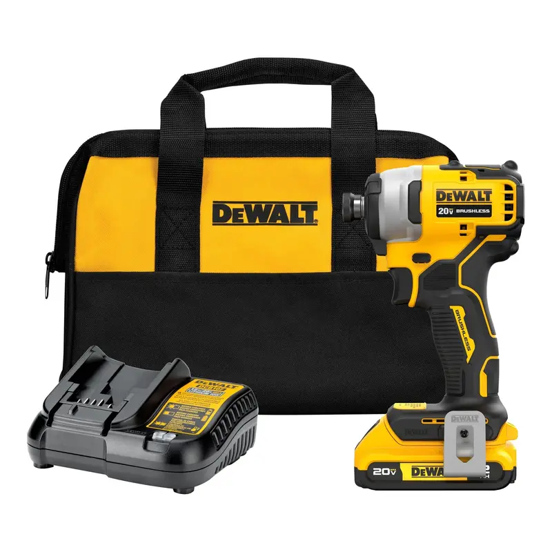 Dewalt Dcf809D1 Atomic 20V Max Brushless Compact 1/4" Impact Driver Kit 1