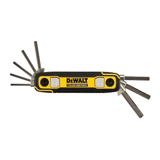Dewalt Tough Series Metric Folding Hex Key Set – Locking Design 1