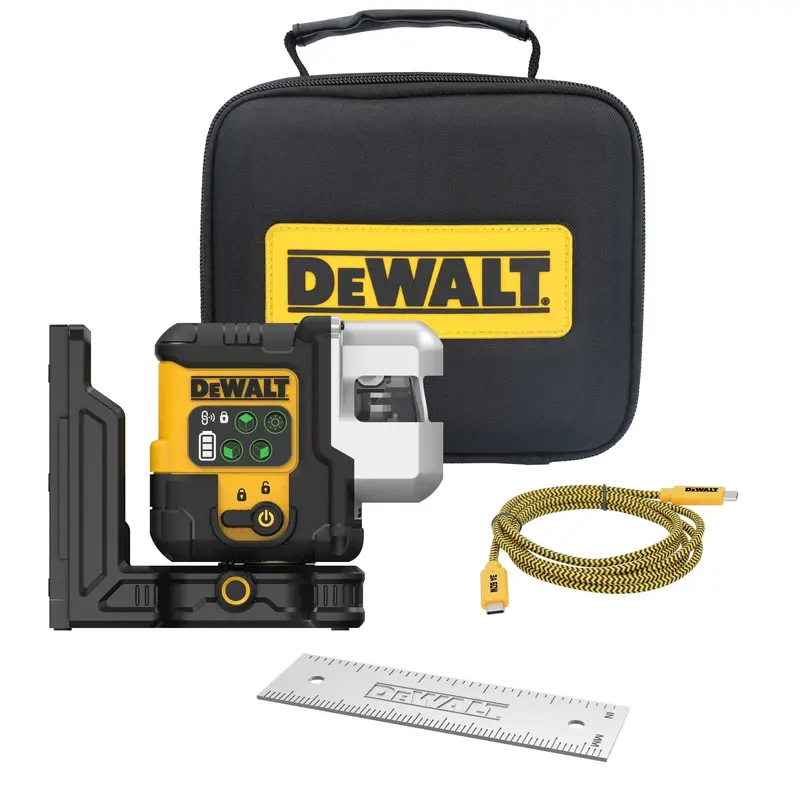 Dewalt Usb-Rechargeable Green 3X180° Line Laser Base Kit (Dcle14301Gb) 1