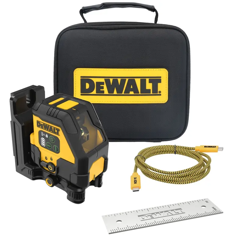 Dewalt Usb-Rechargeable Green Cross-Line Laser Base Kit (Dcle14201Gb) 1