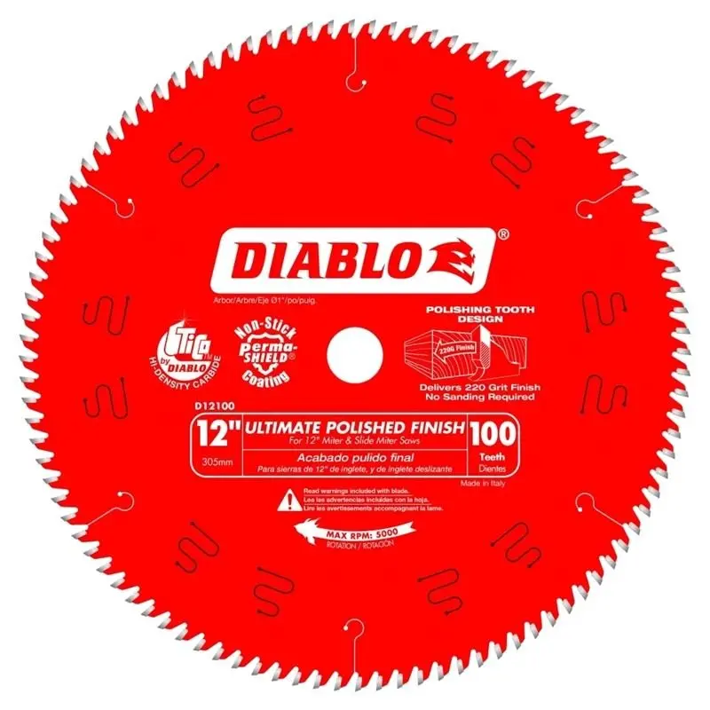Diablo 12-Inch 100-Tooth Polished Finish Wood Saw Blade 1