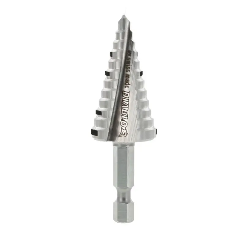 Diablo 3/8"–7/8" 12-Step Impact Drill Bit – Versatile General-Purpose Step Bit 1