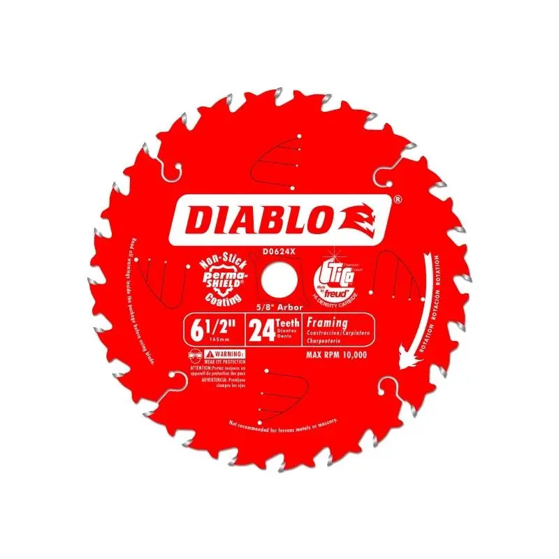 Diablo 6-1/2" 24-Tooth Framing Saw Blade (D0624A) 1