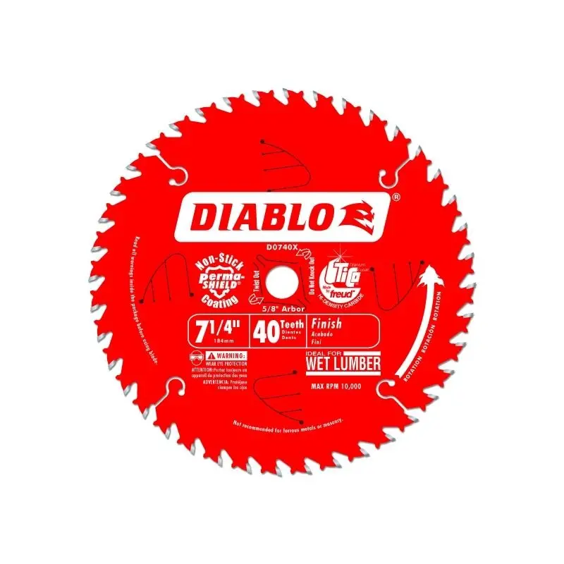 Diablo 7-1/4" 40-Tooth Finish Cut Saw Blade (D0740A) 1