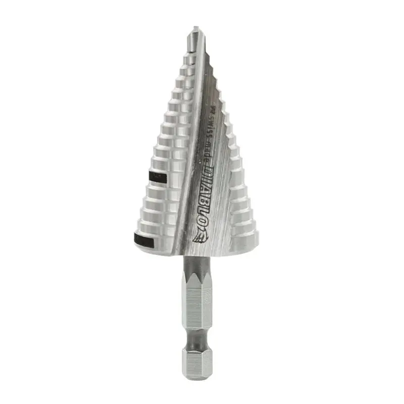 Diablo 7/8"–1-1/8" 17-Step Impact Drill Bit – Extended Range Multi-Step Bit 1