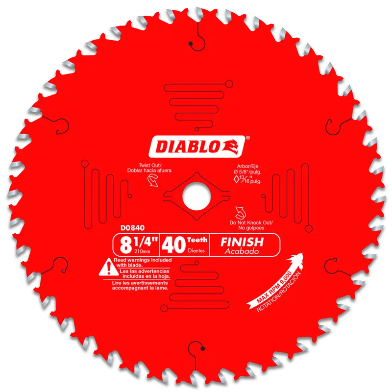 Diablo 8-1/4-Inch 40-Tooth Finishing Blade For Precision Woodwork 1