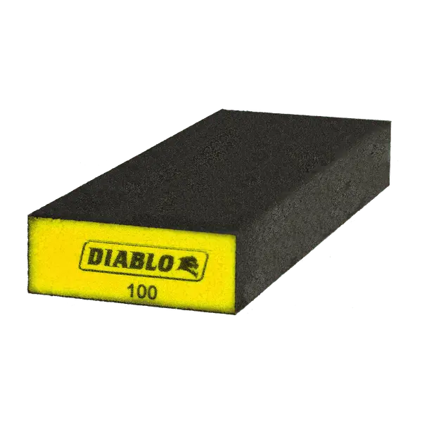 Diablo 8" X 3" X 1" Extended Flat-Edge Sanding Sponge – 100-Grit 1
