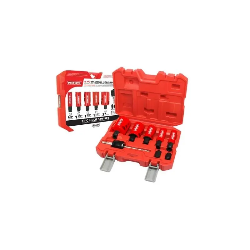 Diablo 9-Piece Bi-Metal Hole Saw Kit 1