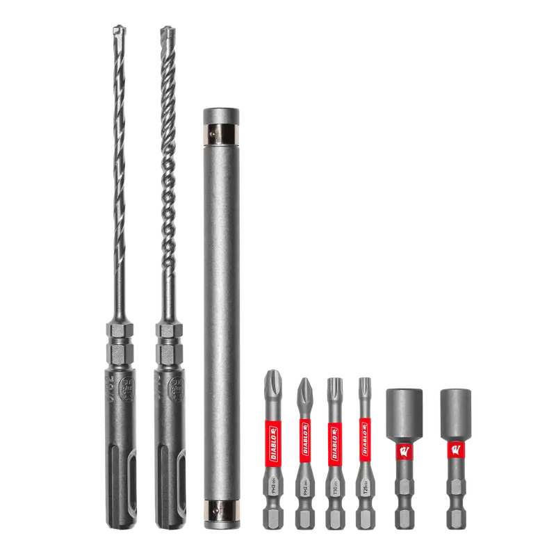 Diablo 9-Piece Concrete Anchor Drive Installation Kit 1