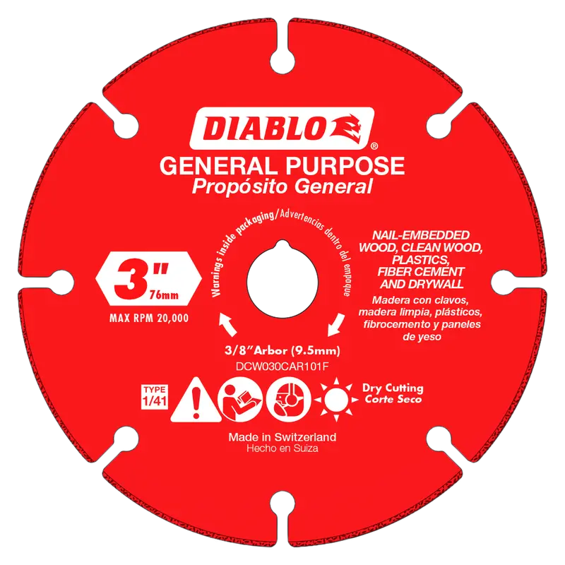 Diablo Carbide-Grit Multi-Material Cut-Off Disc – 3-Inch Diameter 1