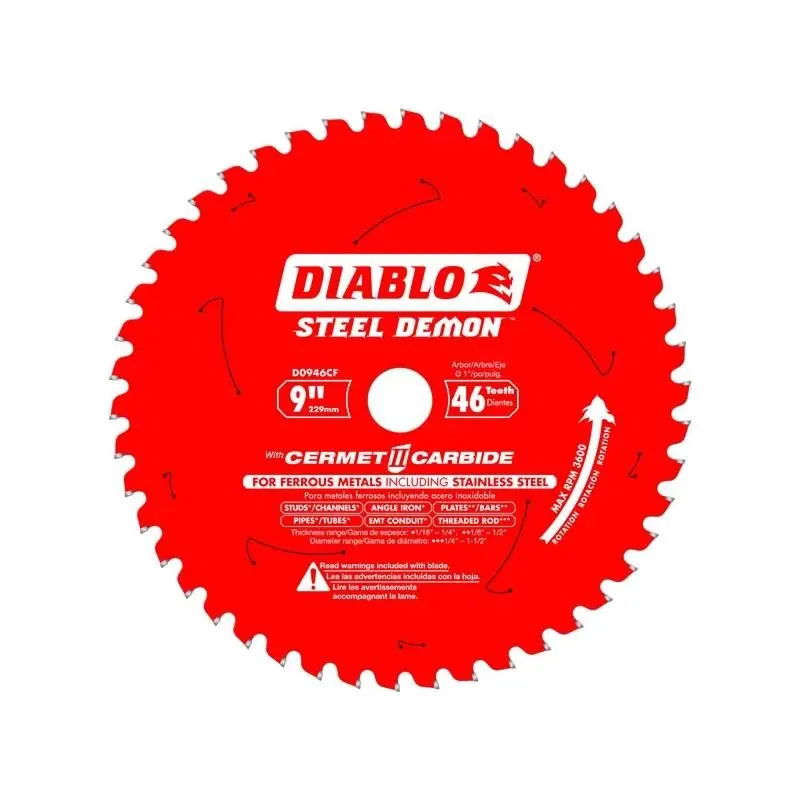 Diablo D0946Cf 9" 46-Tooth Steel Demon Metal-Cutting Circular Saw Blade 1