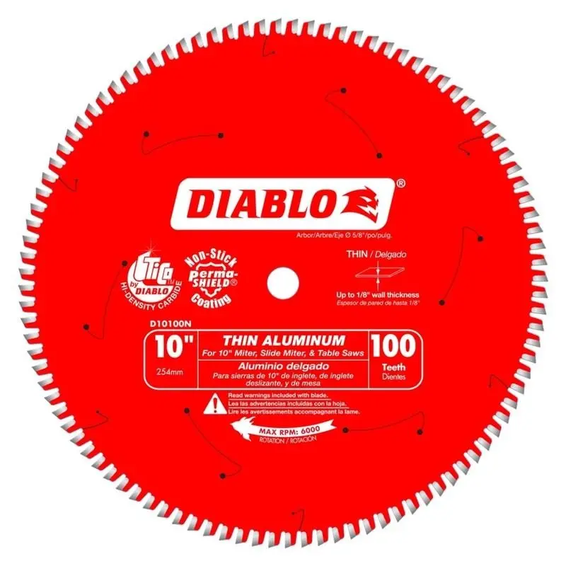 Diablo D10100N Thin-Aluminum Saw Blade – 10-Inch, 100-Tooth Precision Cut 1