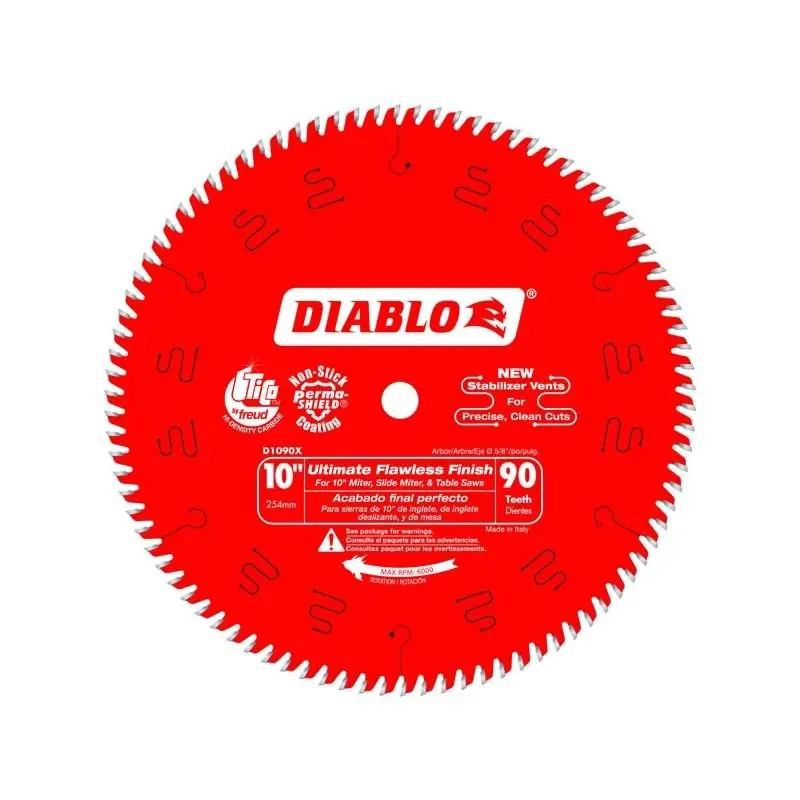 Diablo D1090X 10-Inch 90-Tooth Flawless Finish Saw Blade 1