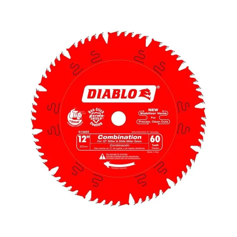 Diablo D1260X 12" 60-Tooth Combination Circular Saw Blade For Wood & Plywood 1