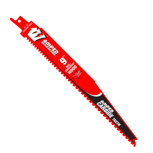 Diablo Ds0906Cwsa3 9" 5/7Tpi Amped™ Demo Demon™ Carbide Reciprocating Saw Blade – Nail-Embedded Wood 1