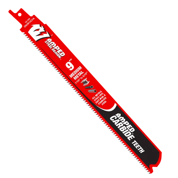 Diablo Ds0910Cfa 9" 10Tpi Amped™ Steel Demon™ Carbide Reciprocating Saw Blade – Medium Metal Applications 1