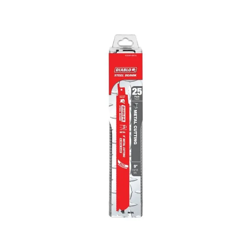 Diablo Ds0914Bf25 — 25-Pack 9" Bi-Metal Reciprocating Blades For Metal (3/32"–5/16") 1