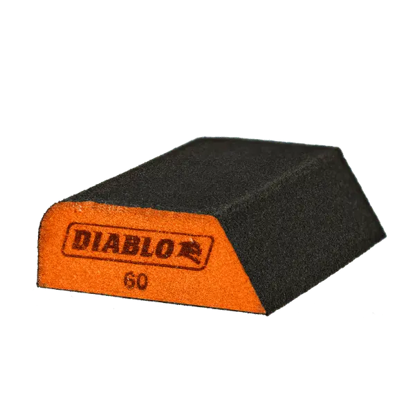 Diablo Dual-Edge Sanding Sponge – 4" X 2.5" X 1", 60-Grit For Aggressive Shaping 1
