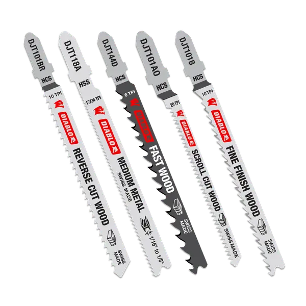 Diablo Jig Saw Blade Set For Wood And Metal – 5-Piece Bi-Metal Kit 1