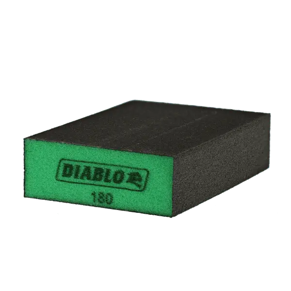 Diablo Large Flat-Edge Sanding Sponge – 5" X 3" X 1", 60-Grit (4-Pack) 1