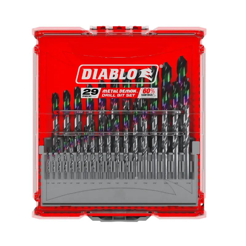 Diablo Metal Demon Drill Bit Set – 29-Piece For Mild, Hardened, And Stainless Steel 1