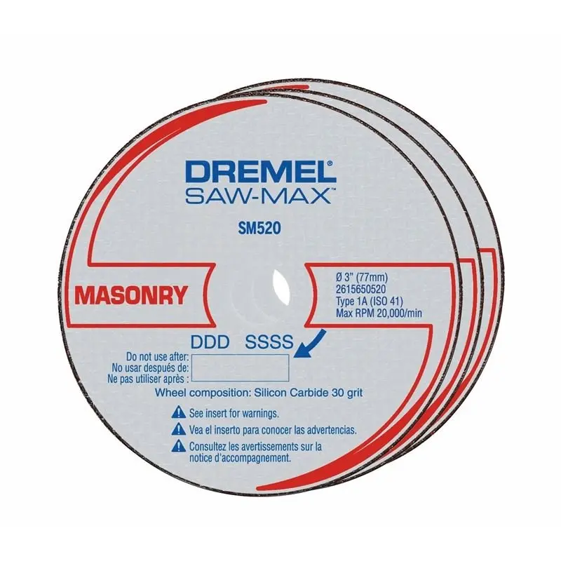 Dremel Sm520C 3-Piece Masonry Cut-Off Wheel Kit For Saw-Max 1