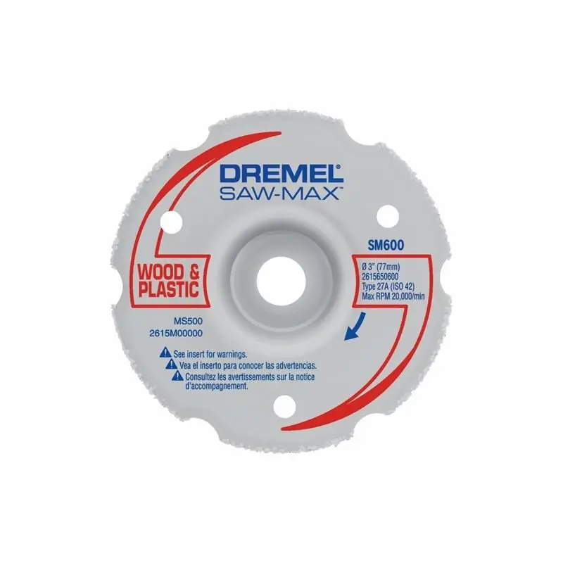 Dremel Sm600 3-Inch Flush-Cut Carbide Wheel For Wood & Plastic 1