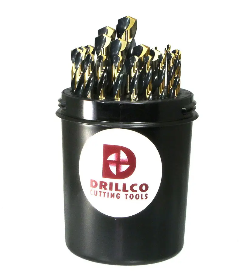 Drillco 400Nw29 29-Piece Heavy-Duty Nitro Drill Pal Set – 1/16" To 1/2", 1/64" Increments 1