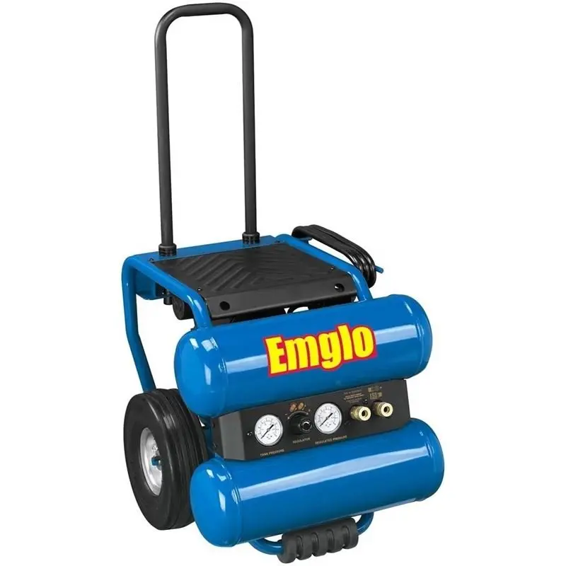 Emglo Em810-4M 4-Gallon Dolly-Mounted Stacked-Tank Air Compressor 1