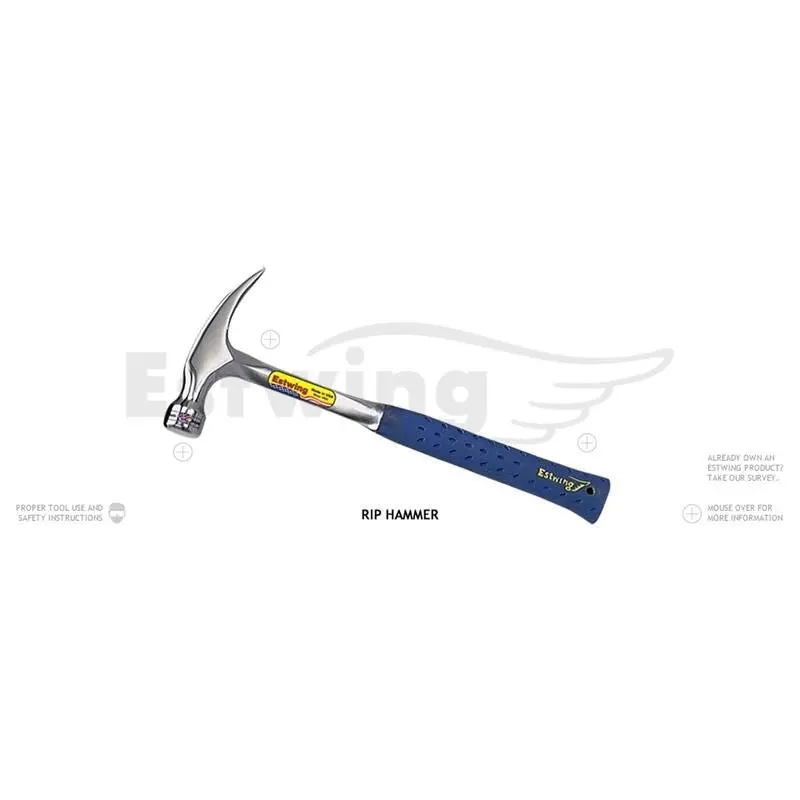 Estwing E3-16S 16-Ounce Nylon-Vinyl Ripping Hammer – Shock-Absorbing Handle 1