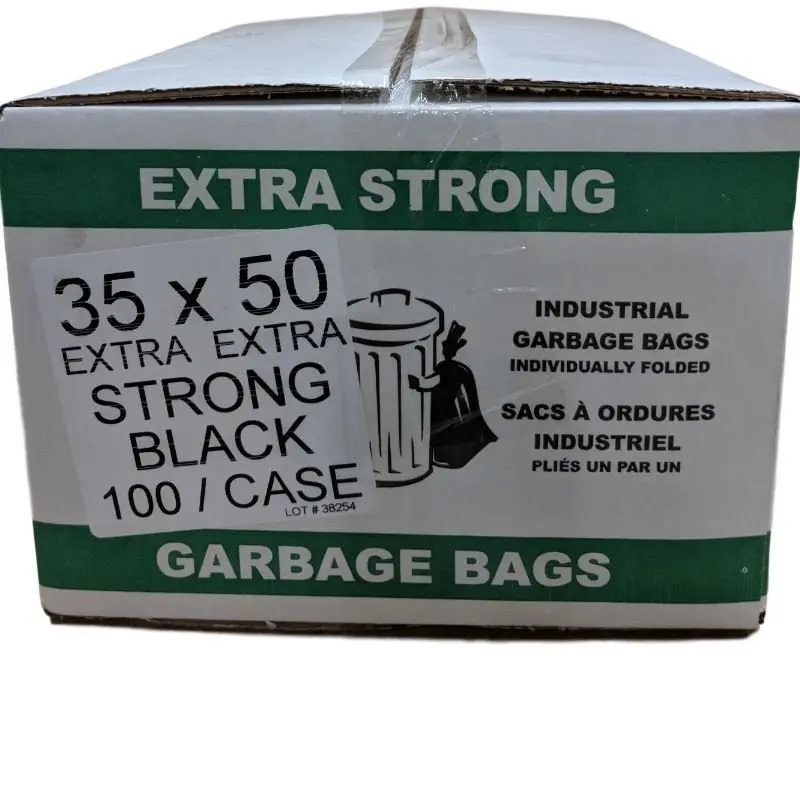 Extra Heavy-Duty Garbage Bags – 35" X 50" (Black) 1