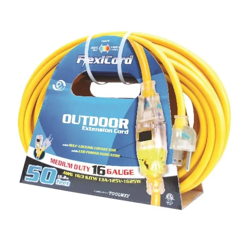 Flexicord 10-Meter Single-Outlet Extension Cord – Lightweight, Tangle-Free Design 1
