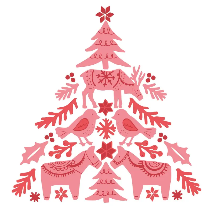 Folk Tree Layered Clear Stamp Set (3-Piece) 1
