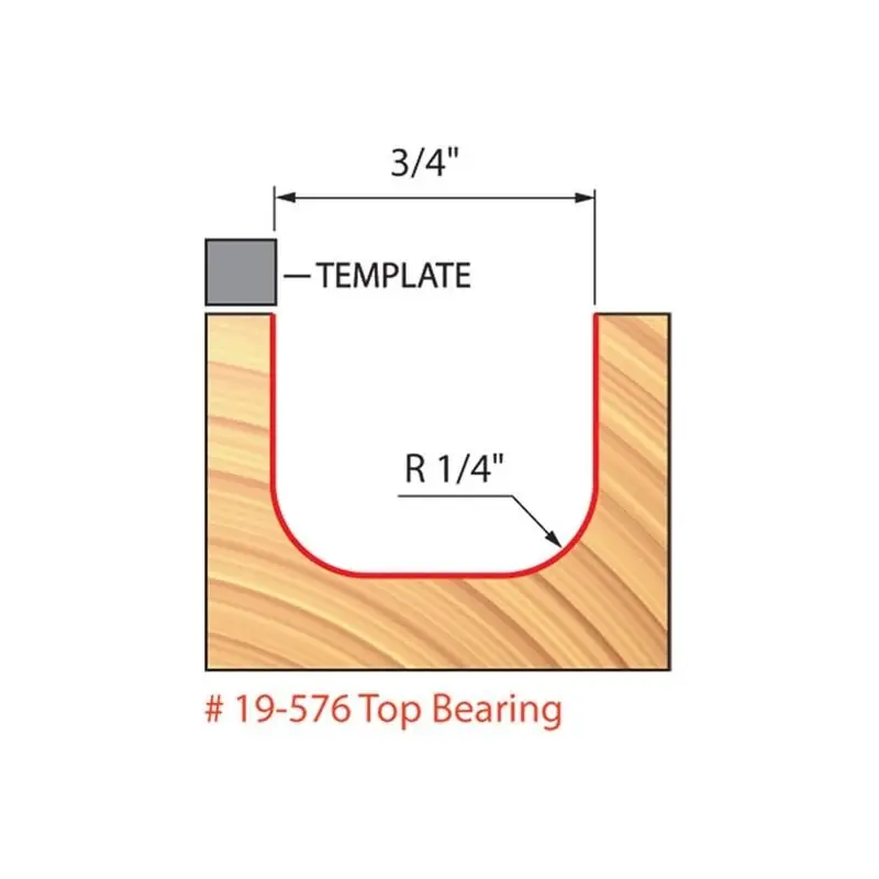 Freud 19-576 Dish Carving Bit – 1/4" Radius 1