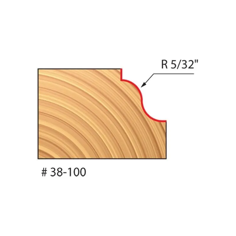 Freud 34-110 Rounding Over Router Bit – 1/4" Radius 1
